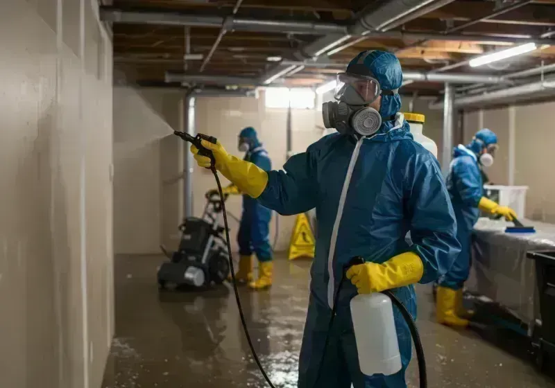 Basement Sanitization and Antimicrobial Treatment process in Seabrook, TX